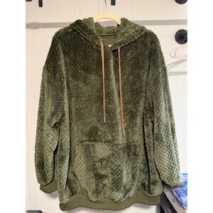 Green Knitted Fabric Hoodie XL